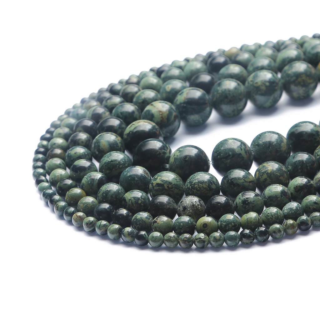 32-89 pcs Natural Batu Rhyolite Stone Beads, Diameter 4/6/8/10/12mm, Diameter lubang sekitar 1mm, digunakan untuk Membuat Perhiasan DIY Strand