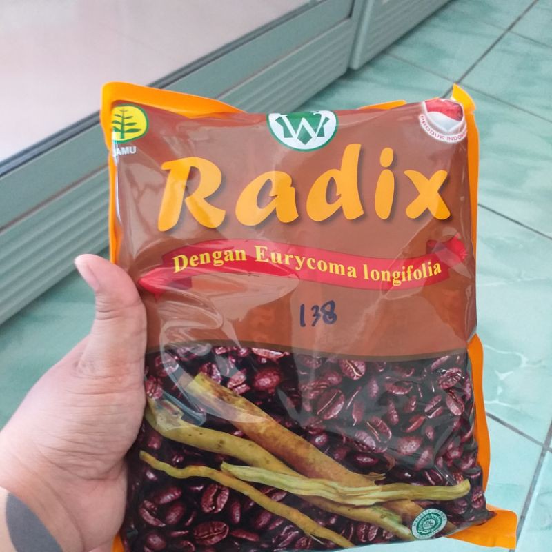 Kopi herbal Radix kantong dan kotak