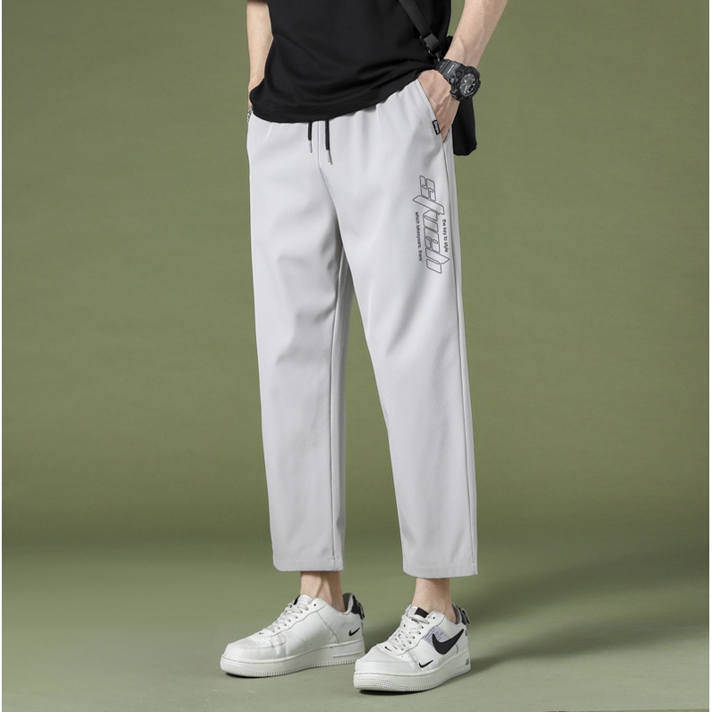 Celana Pria Tipis Kain Peregangan Celana Panjang Kasual Elastisitas Cepat Kering pants K8801