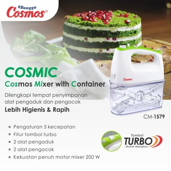 COSMOS Hand Mixer / Mixer Tangan CM 1579 - Garansi Resmi 1 Tahun