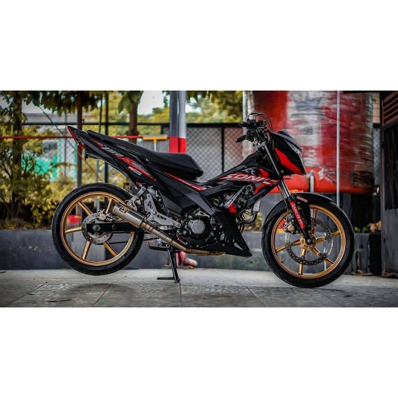 Striping Lis Sticker Standar Ori Honda Sonic 150r 2019 Hitam Striping Sonic Sticker Sonic Lis Sonic 