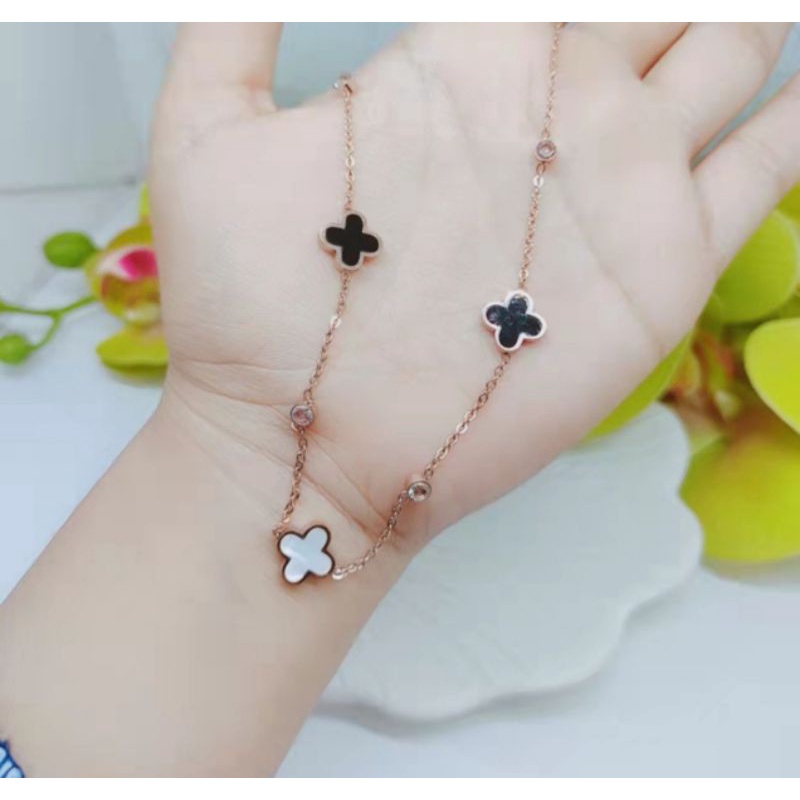 Kalung titanium mata warna warni perhiasan fashion 216/w10