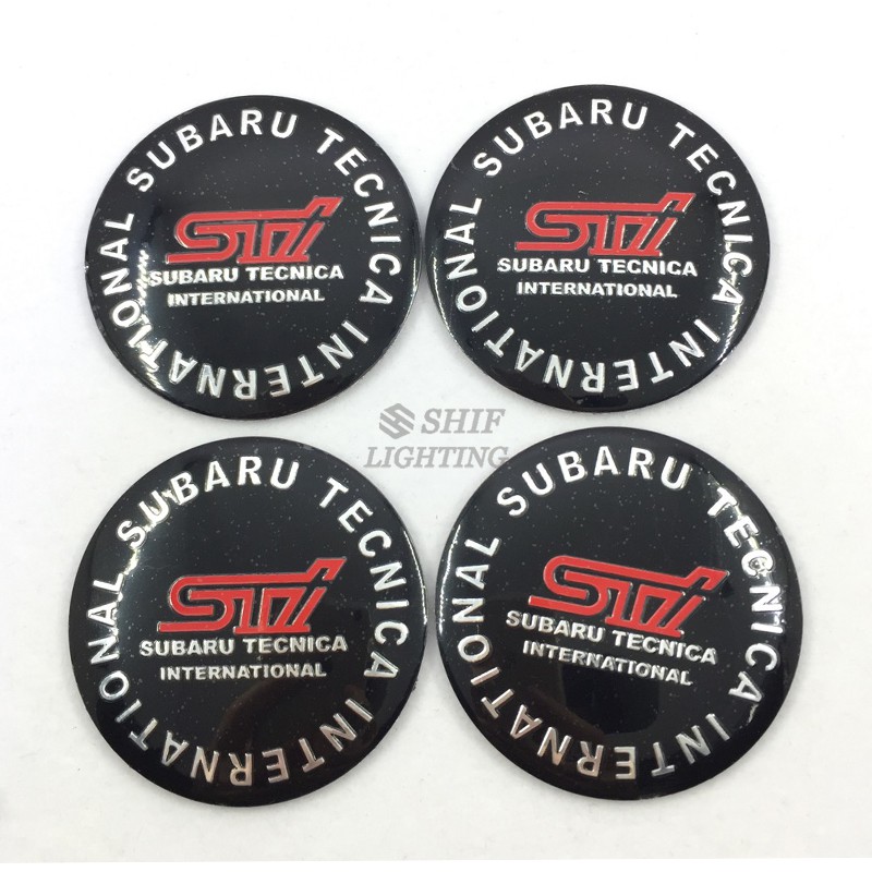 Stiker Emblem Logo SUBARU STI 4x56mm Untuk Velg Hub Mobil