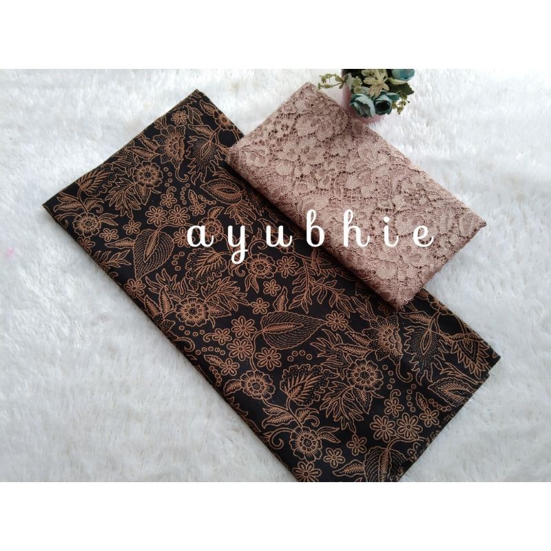 kain batik jarik sogan halus set seragam couple bahan kebaya tile Tulle mutiara
