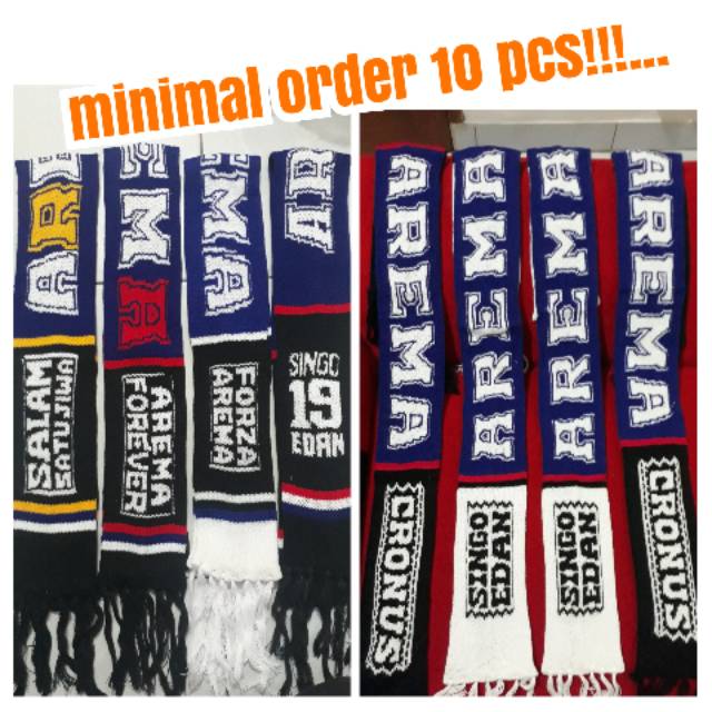 Syal rajut bola/ arema , min order 10 pcs