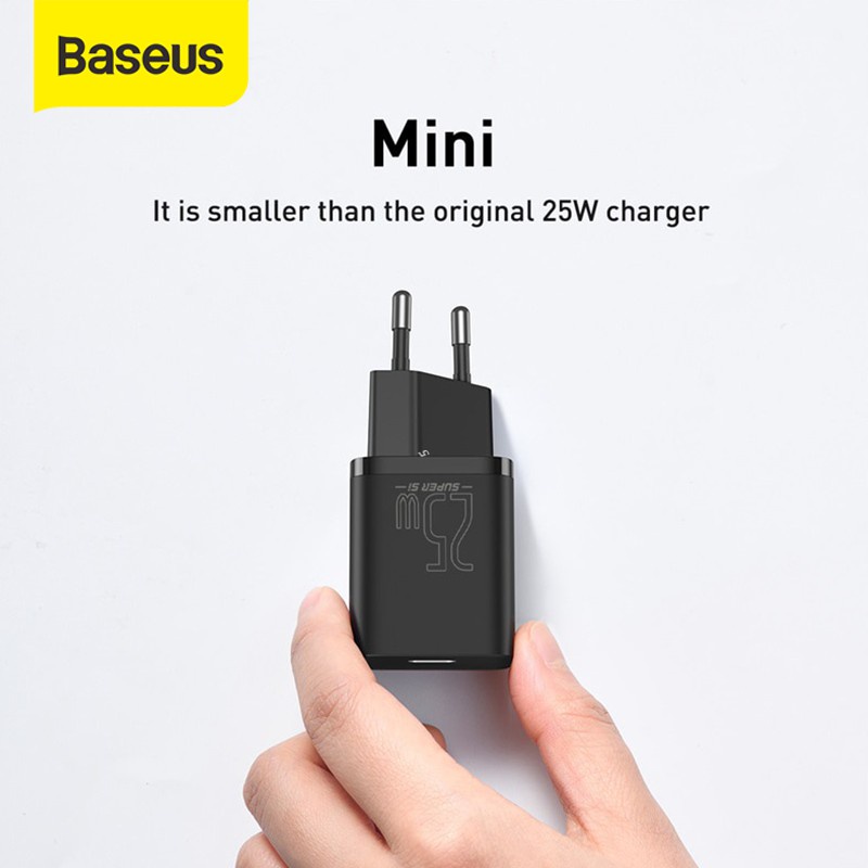 BASEUS KEPALA CHARGER SUPER SI TYPE C PD QUICK CHARGER 25W SAMSUNG XIAOMI PAD