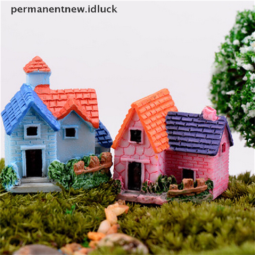 Miniatur Rumah Bahan Resin Untuk Dekorasi Taman