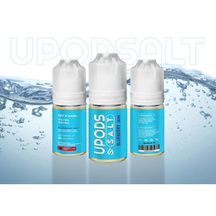 (SALT) UPODS BLUEBERRY JAM 30ML 10MG BY UPODS JUICE CARTEL LIQUID SALT