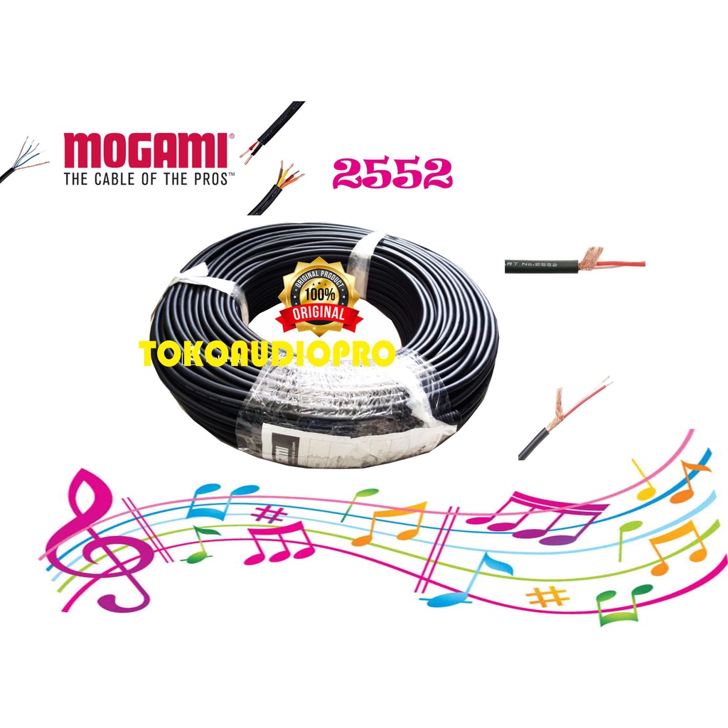 Kabel Mogami 2552 Superflexible Microphone Cable (Black 100m Roll) Original