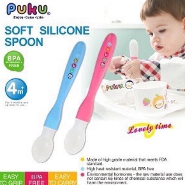 Sendok puku silicone / Sendok Makan Bayi