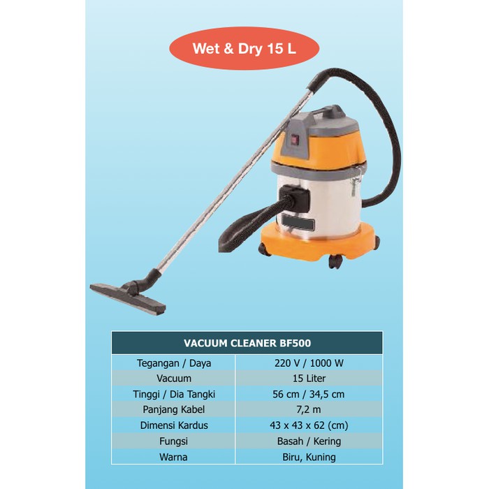 Vacuum Cleaner Stainless 15 Liter