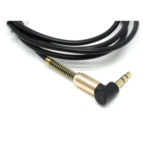 Kabel AUX Audio Extender Jack 3.5mm Male to Male HiFi Bentuk L 1M