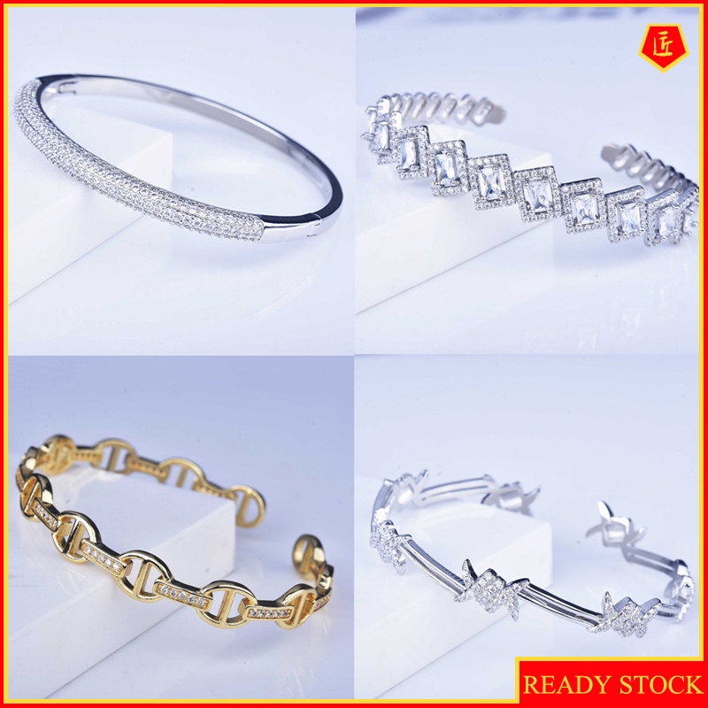 [Ready Stock]Fashion Exquisite Micro-Inlaid Diamond Pig Nose Bracelet