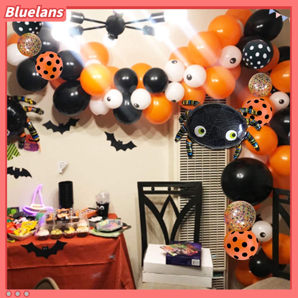 120pcs / Set Balon Latex Inflatable Bentuk Mata Hantu / Laba-Laba Untuk Dekorasi Halloween