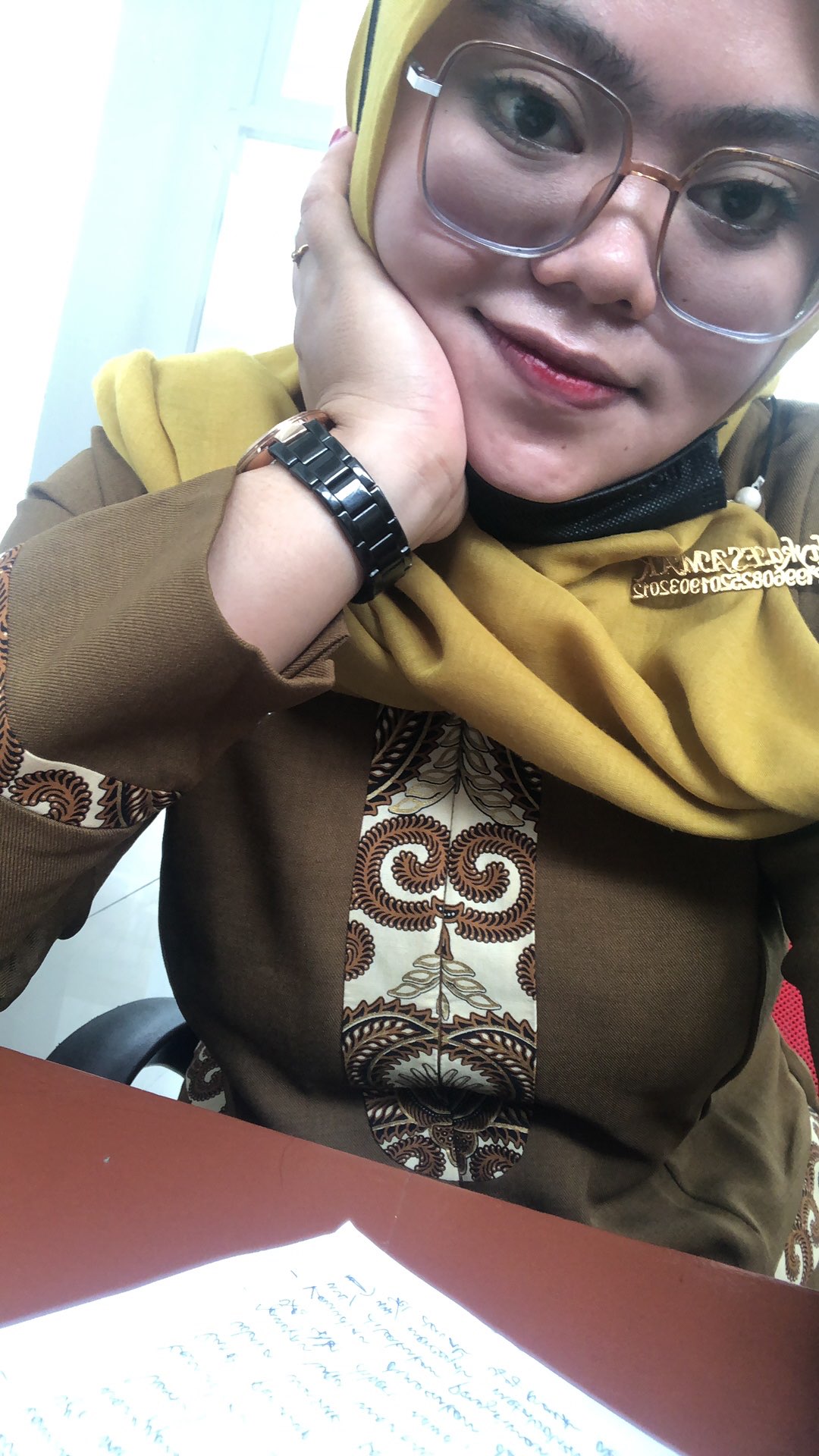 Diskon Murah! Gamis Pemda Pdh Wanita Variasi Batik Dan Free Masker - 8003