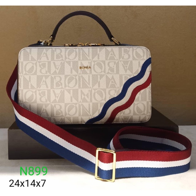 NEW TAS SELEMPANG CAM BAG BONIA MONO WHITE ORIGINAL 100%