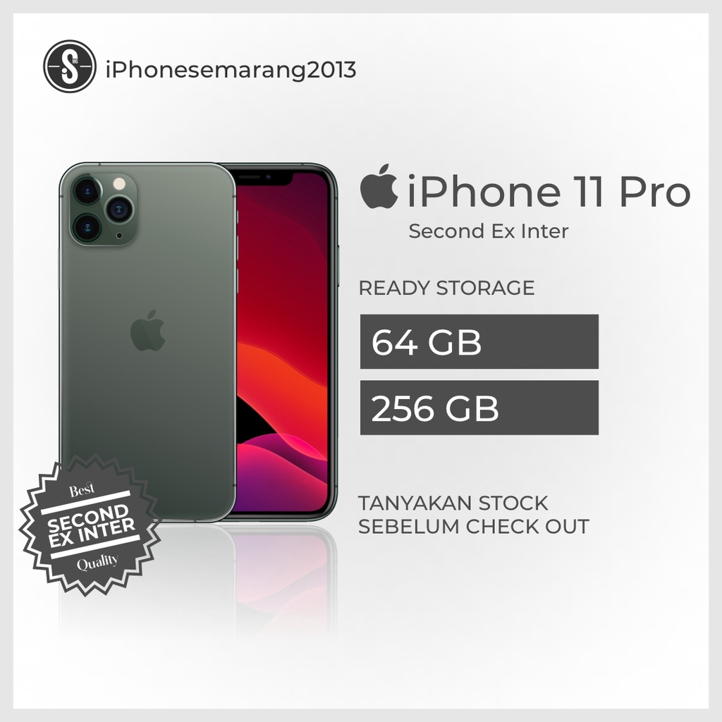 IPHONE 11 PRO 64GB DAN 256GB SECOND ORIGINAL FULLSET MULUS LIKE NEW BERGARANSI