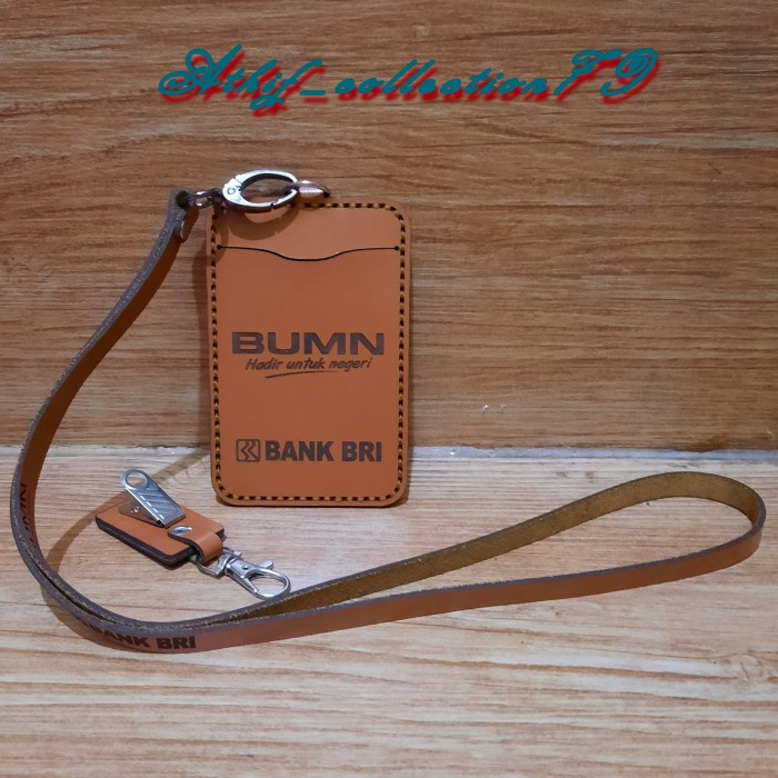

Sale Tempat Id Card Kulit Asli Bumn Bank Bri Gantungan Id Card Kalung Limited