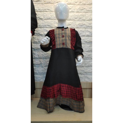 GAMIS ANAK KOMBINASI TERLARIS BY SYAINA SEMUT ABAYA ANAK By DALIMA SYAINA SEMUT