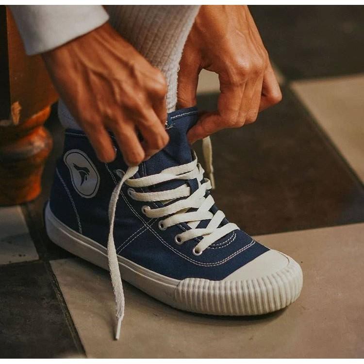 Promo SEPATU BRODO VULCAN HIGH NAVY WHITE // UKURAN 44-38 Berkualitas