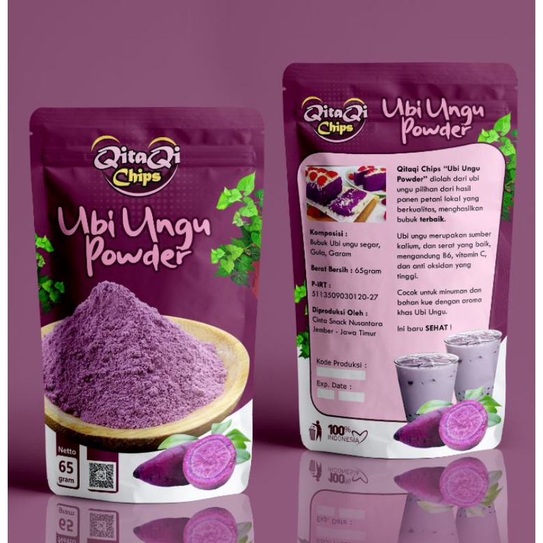 

Ubi Ungu Powder, 65 gram, standing pouch