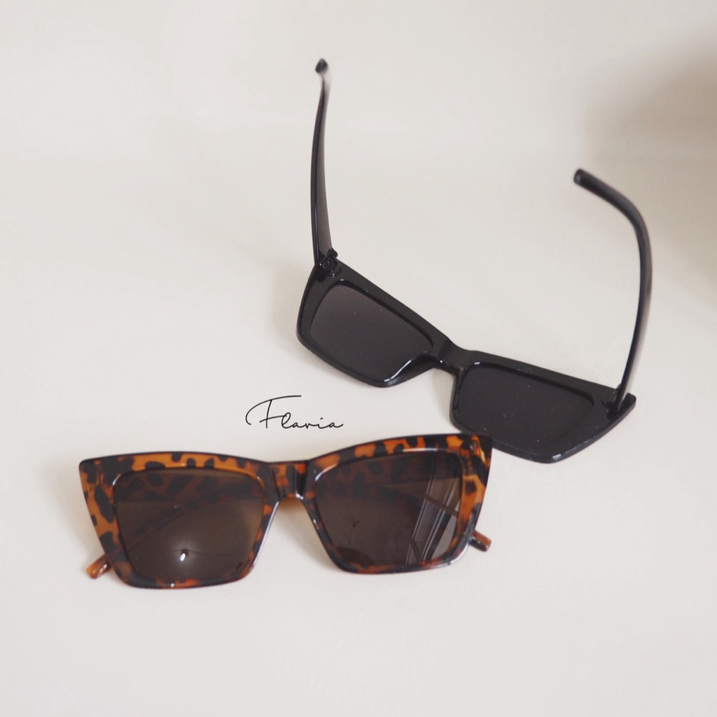 Flavia Eyewear - Kacamata Hitam Eloise Cat Eye Acetat Anti UV 400