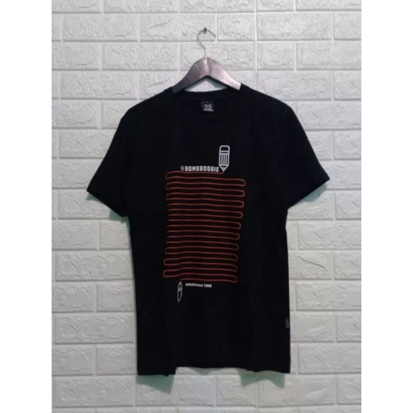 kaos boombogie original/kaos distro-HITAM SPIDOL