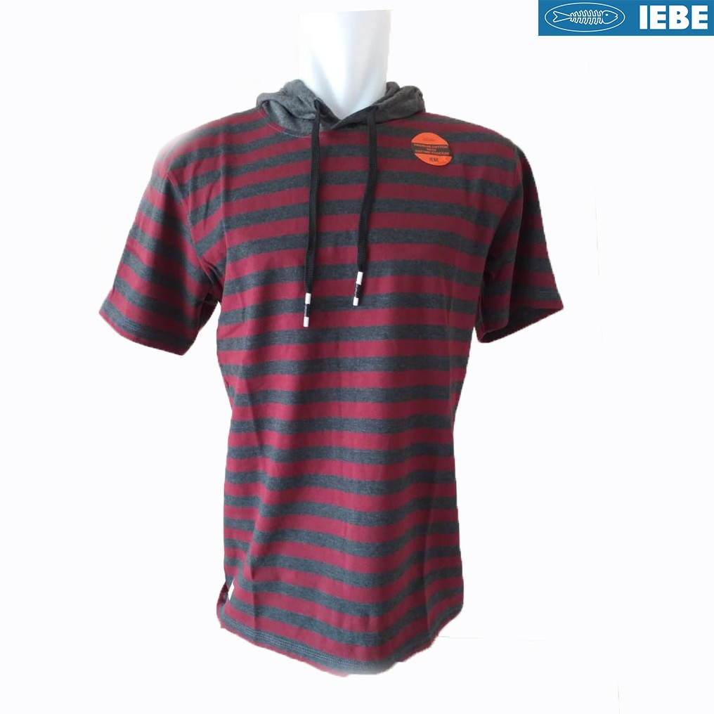 

IEBE Kaos Lengan Pendek Pria Casual Hoodie A1OJ8008