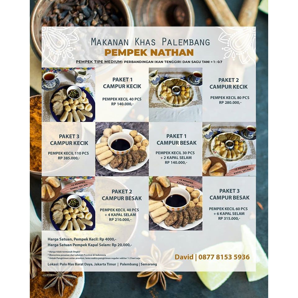 

Pempek Nathan Tipe REGULER Paket 3 campur kecik Asli Palembang