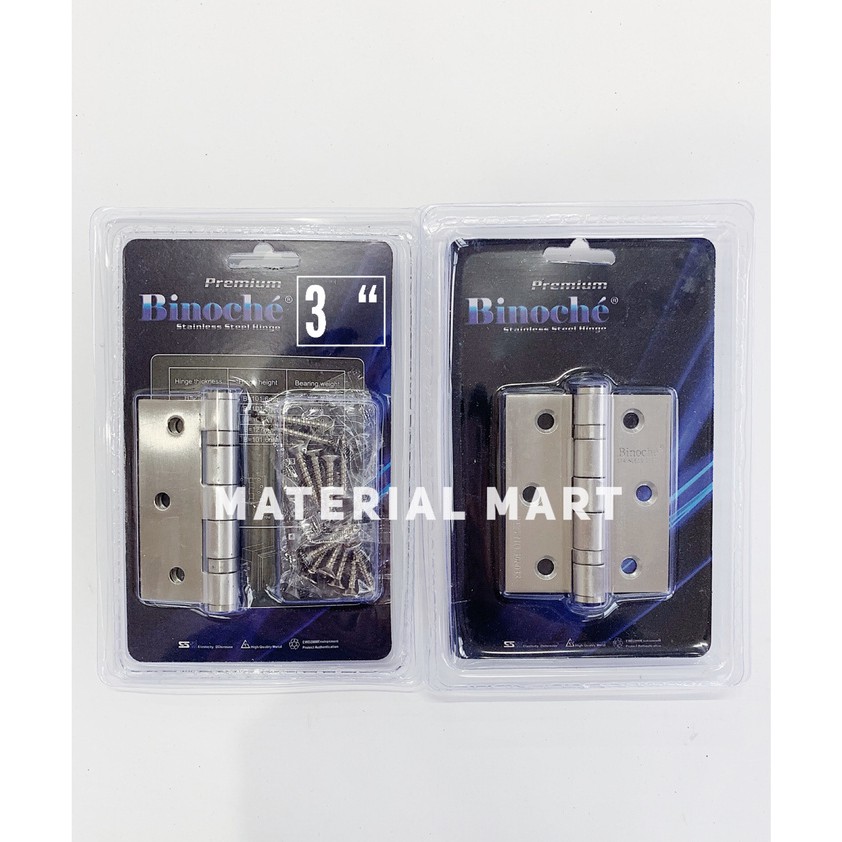 Engsel Pintu Stainless 3 Inch | Engsel Stainless 3” | Engsel Jendela  | Material mart