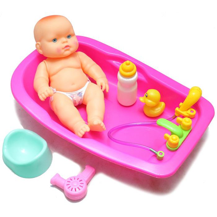  MAINAN  BAK  MANDI  ANAK SET BONEKA BAYI  BATH UP SET 