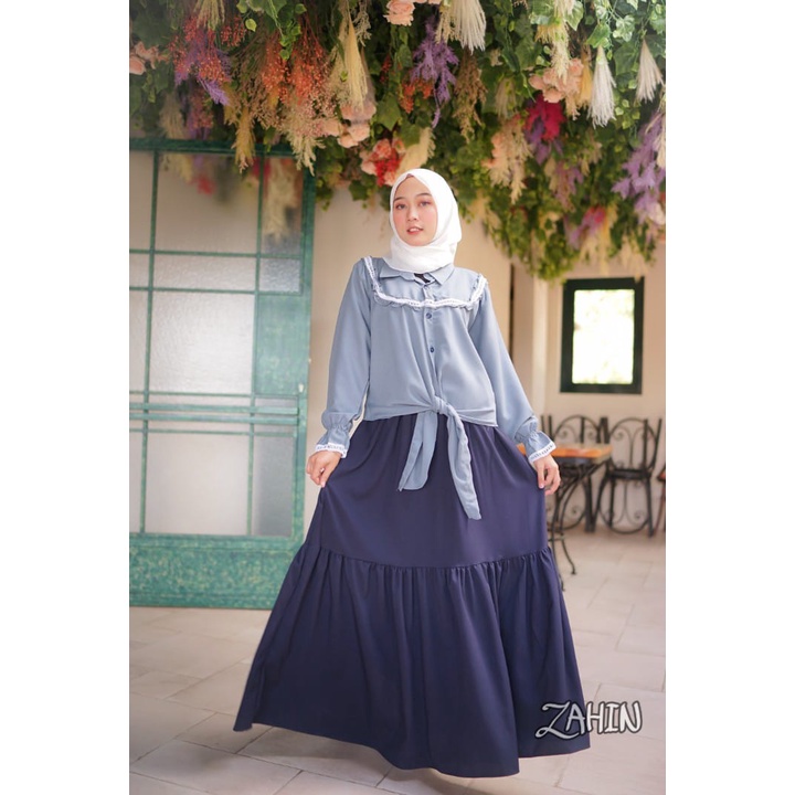 GAMIS raisa zahin ori dress set outherTERBARU itycrepe modis modern hits casual ootd muslimah fashion style