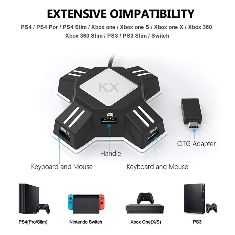 Btsg Converter Keyboard Dan Mouse Profesional Untuk Switch/Seri X///Untuk PS3