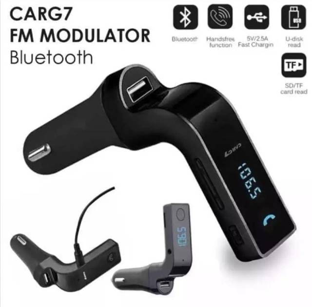 CARG7 FM MODULATOR + BLUETOOTH MP3 PLAYER MUSIC RADIO MOBIL  / MURAH BANGET