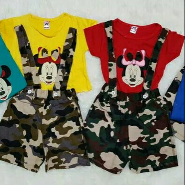 Baju Anak Bayi Perempuan Overall Army