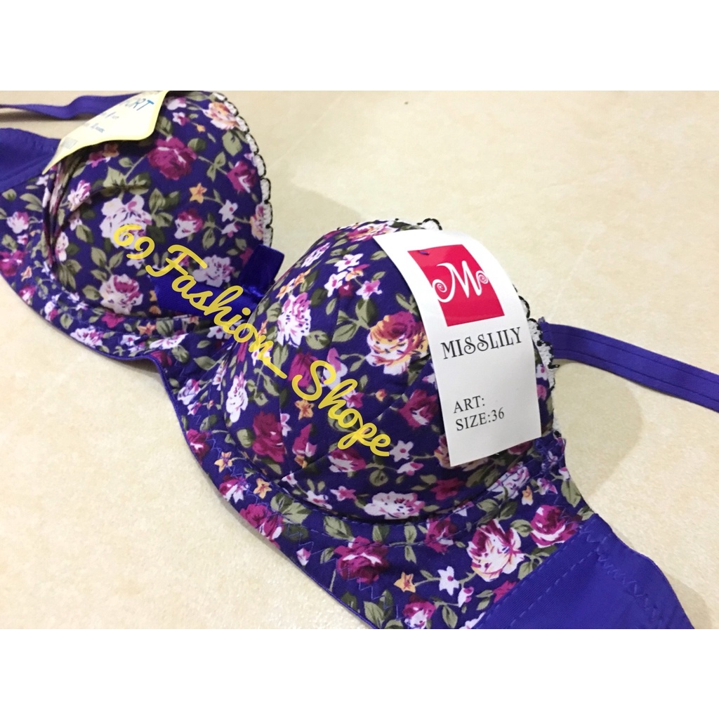 BRA BERKAWAT MOTIF BUNGA IMPORT  BEST SELLER MURAH KUALIATAS PREMIUM BERKAWAT / BH PUSH UP PAKAIAN DALAM IMPORT