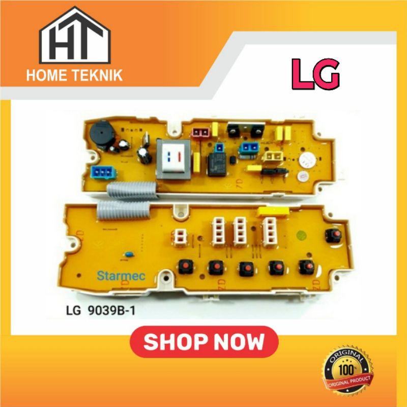 MODUL PCB MESIN CUCI LG FUZZY LOGIC WFH700PC 6 tombol.5 soket  part kode LG49