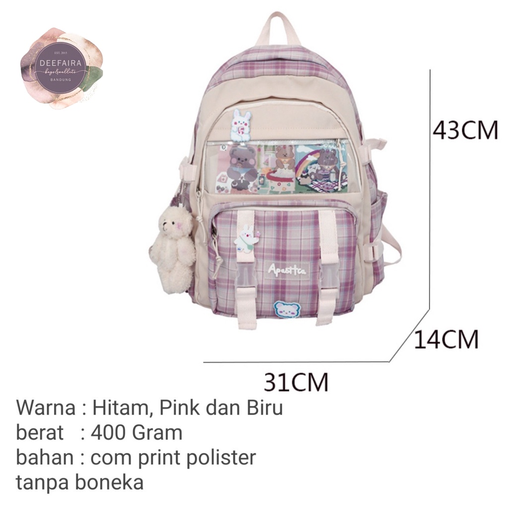 Tas Ransel Untuk Perempuan Korean Kawai1 Cartunn Tas Sekolah Sd Smp Sma