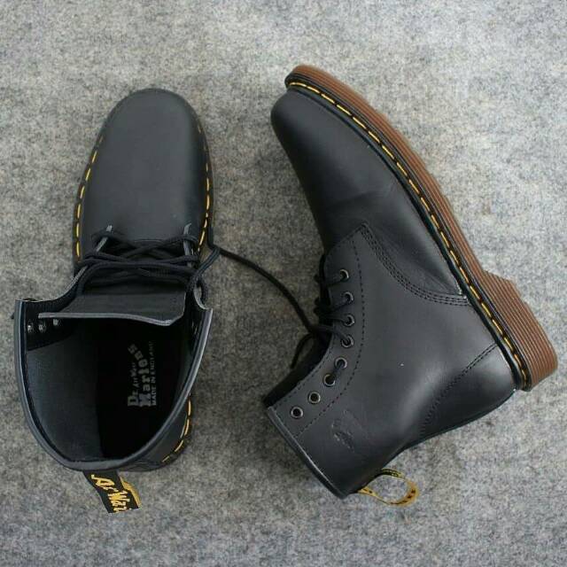 (COD) ! SEPATU BOOT KULIT ASLI DOCKMART BLACK 8HOLE IMPORT ENGLAND