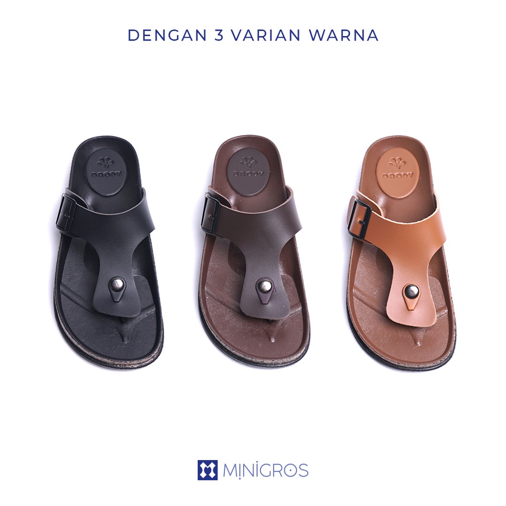 Brody BOXER Sandal pria casual sendal jepit gesper sandal kulit sol puyuh kekinian model birken