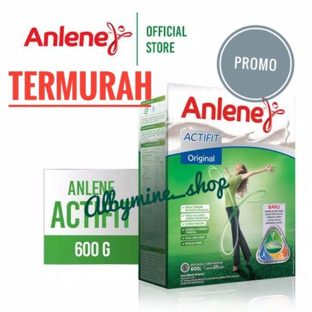 [TERMURAH] Anlene Actifit Original 600gr - Susu Bubuk - Nutrisi Tulang, Sendi, dan Otot