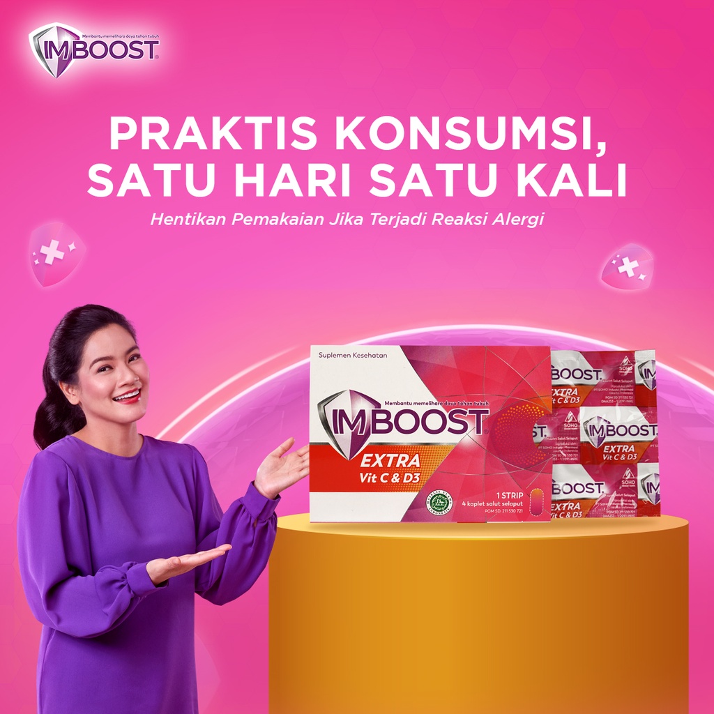 Imboost Extra Tablet Daya Tahan Tubuh 3 Strip @8 Tablet