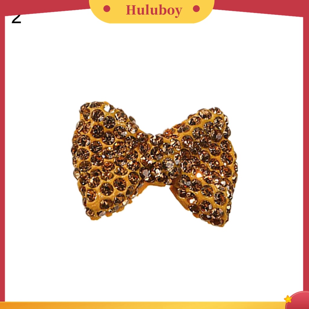 Huluboy Huluboy♡ Ornamen Pita 3D Glitter Berlian Imitasi Warna-Warni Untuk Dekorasi Manicure Wanita