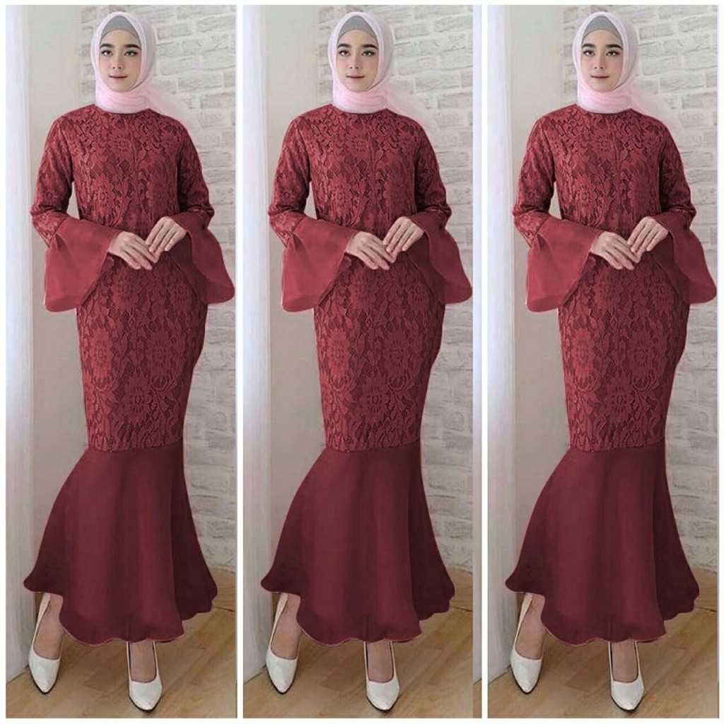 MAXY MERMAID / MAXI BRUKAT FURING / DRESS MAXY BRUKAT / GAMIS BRUKAT