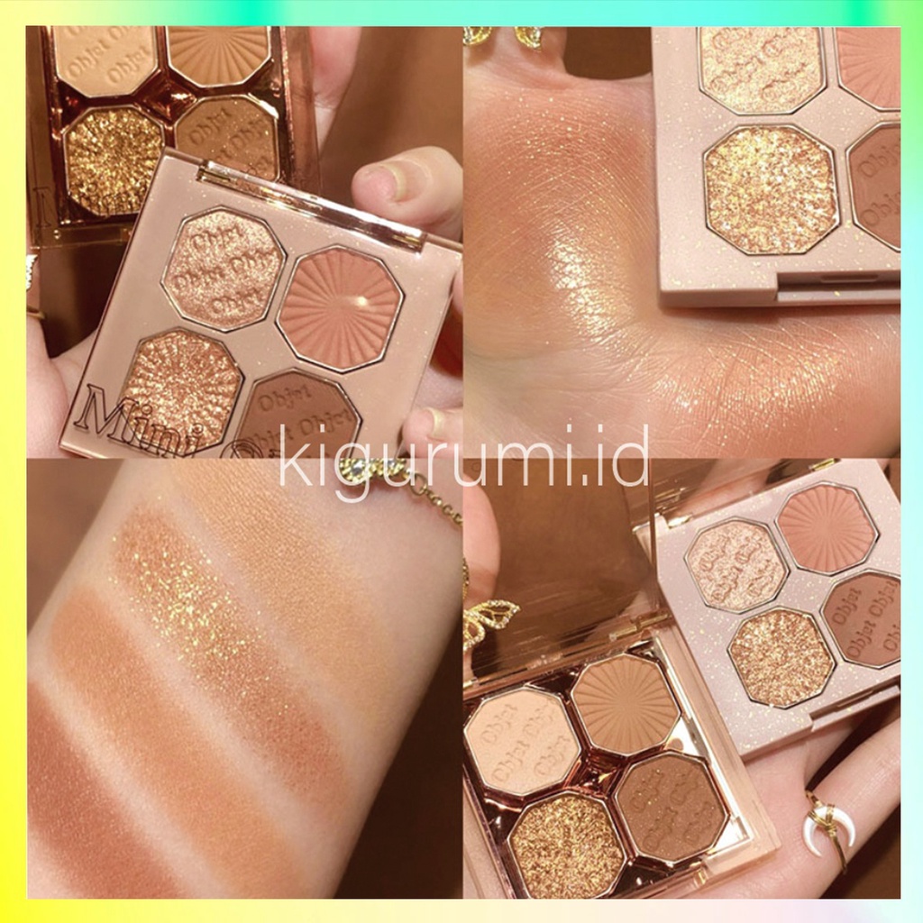 DIKALU Mini Jewerly Eyeshadow Korean Pallete Matte 4 Warna Waterproof And Drable XX050