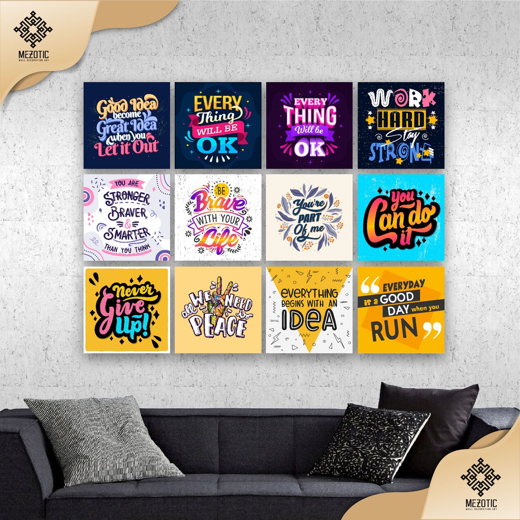 Mezotic Wall Decor Pajangan Dinding Hiasan Dinding kamar dapur ruangan QUOTES