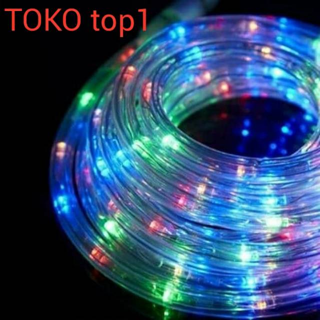 lampu led selang 10m bulat warna warni/ rope light /lampu dekorasi  10m  colorful