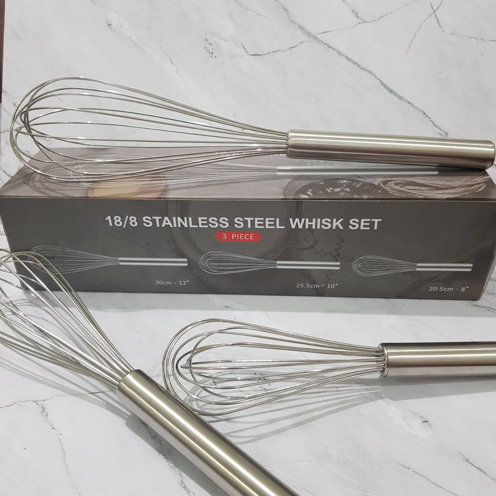 classic whisk stainless TEBAL 1mm kuat kokoh kocokan telur manual