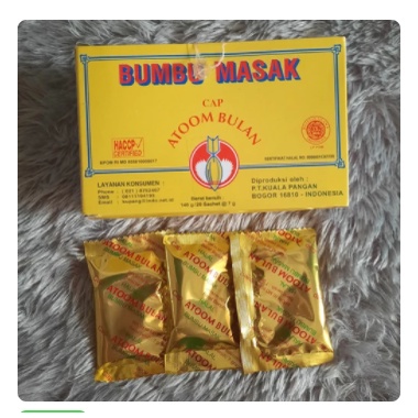 

Bumbu Masak Cap Atoom Atom Bulan Penyedap Rasa 140g (1bx isi 20sachet)