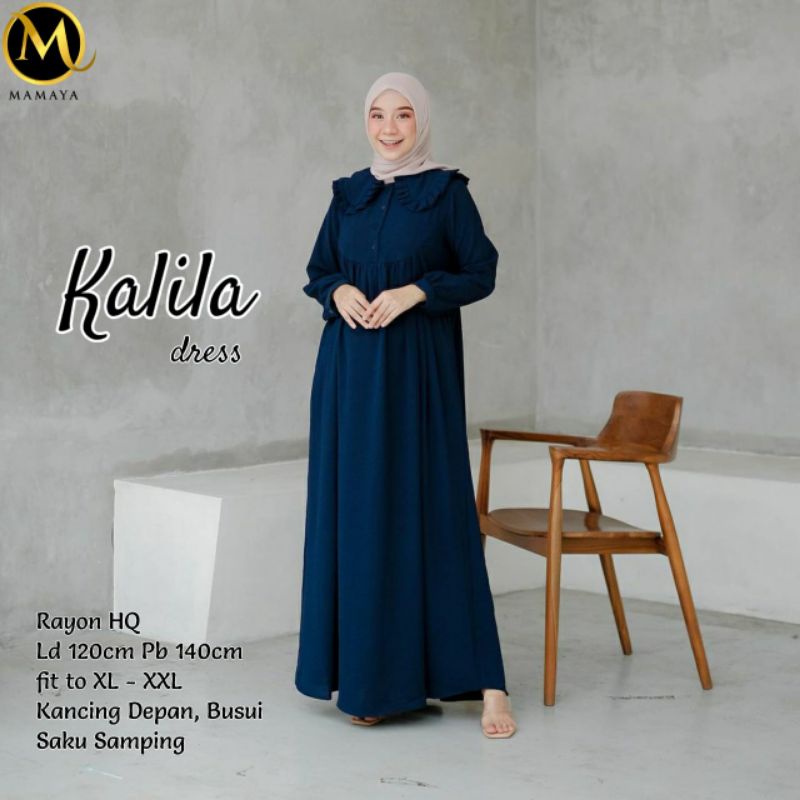 Kalila Dress Kalila Gamis Gamis Midi Dress Gwmis Polos